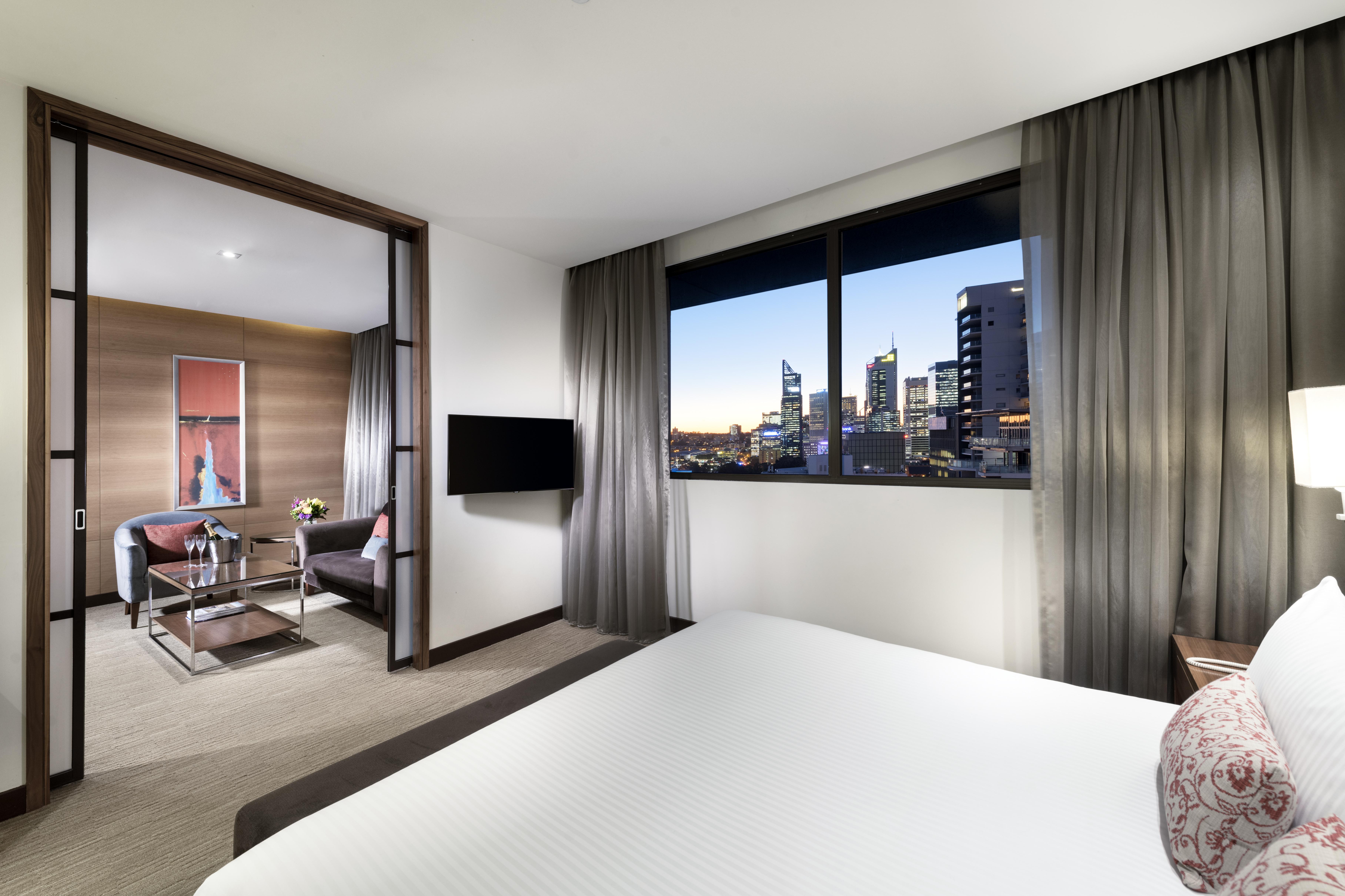 Pan Pacific Perth Exterior foto A bedroom at the hotel
